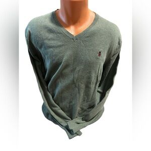 Polo by Ralph Lauren Pima Cotton V Neck Sweater Men’s Size Large Green Pullover